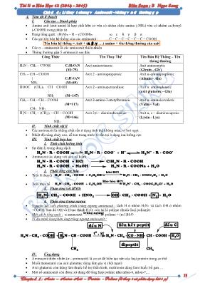 Chủ đề 4  Lí thuyết chung về Aminoaxit - Những vấn đề thường gặp
